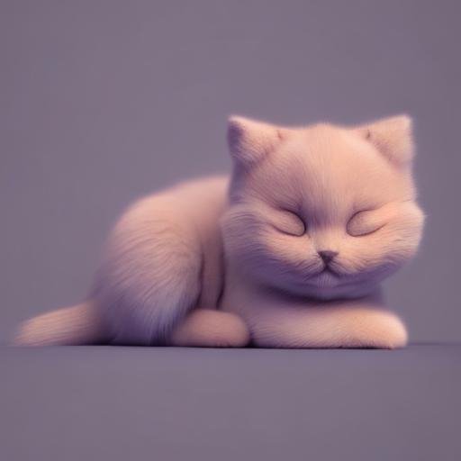 RJ Litjens-3d sleeping Cat